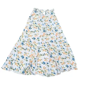 New American Eagle Cottage Floral High Rise Maxi Skirt Multi Womens Sz XS thumbnail 3