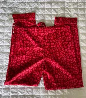 Good American Red Satin Pjs In Leopard thumbnail 8
