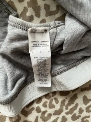 gray Nike Dri-FIT Swoosh Soft Tee Sports Bra thumbnail 3