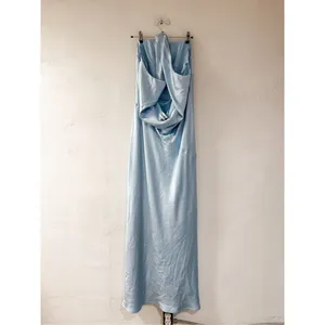 Princess Polly Legacies Strapless Maxi Dress in Satin Icy Blue Size 12 thumbnail 3