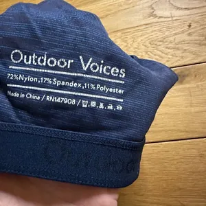 Outdoor voices navy sports bra small thumbnail 3