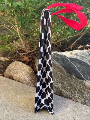 Thirty-One Black Polka Dot insulated wine carrier thumbnail 4