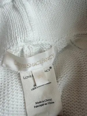 LoveShackFancy White Toro Crochet Flare Pants Wide Leg Pointelle X-Small Women's thumbnail 7
