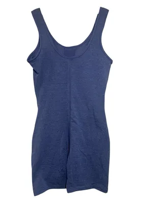 Champion Vintage Athletic Unitard Romper in Heathered Blue thumbnail 4