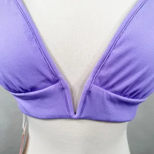 Maaji Periwinkle Parade Reversible Bikini Top In Purple thumbnail 5