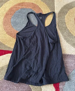 Victoria’s Secret Black Leopard Burnout Material Thin Racerback Tank Top Size XS thumbnail 4