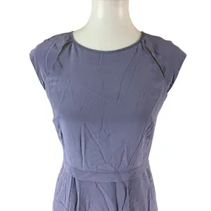 Moncollet Silk Dress Purple Sleeveless Elegant Midi Size 4‎ thumbnail 2