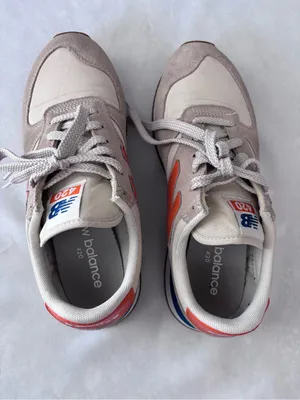 New Balance 420 Sneakers Size 7 Men / 8.5 Women Grey Orange Blue UL420VC2 Suede thumbnail 2