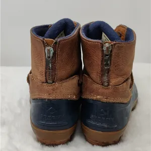 Brown blue Sperry Duck rain Boot sz 7 thumbnail 4