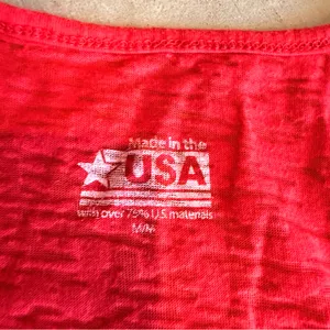 Source Unknown Red I Love USA Tank Top Size M thumbnail 6