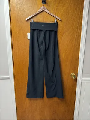 Beyond Yoga Spacedye Foldover Space Dye Wide Leg Pants Darkest Night XS NEW NWT thumbnail 12