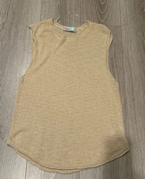 Free People FP Beach Oatmeal Beige Knit Sleeveless Sweater Tank Top Size XS thumbnail 1
