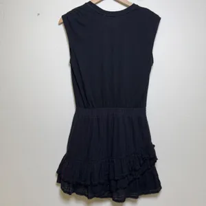 Revolve‎ Heirloom Women Cotton Mini Dress SmallBlack Waist Tiered Ruffle Gauze thumbnail 5