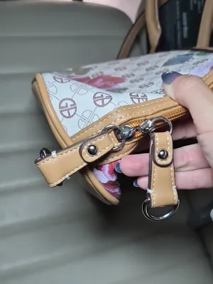 Giani Bernini Floral Logo Bag Purse Satchel in Tan and Pink Shoukder Crossbody thumbnail 13