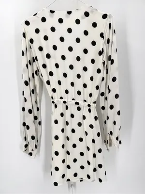 Lovers + Friends Maggie Wrap Dress Polka Dot White size XXS thumbnail 7