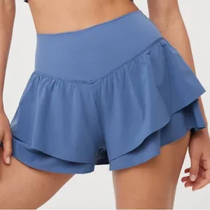 OFFLINE by Aerie Real Me Ruffle Flirty Short Blue Tiered Athletic XS Pickleball thumbnail 1
