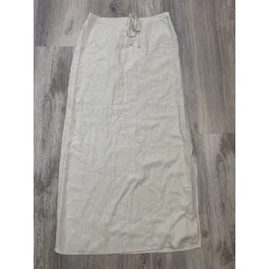 Song of Style Aimee Song‎ Linen Rayon Maxi Skirt Side Slit Beige Women Medium thumbnail 2