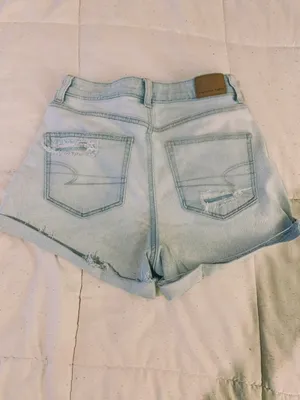 American Eagle High Waisted Distressed Denim Shorts thumbnail 6