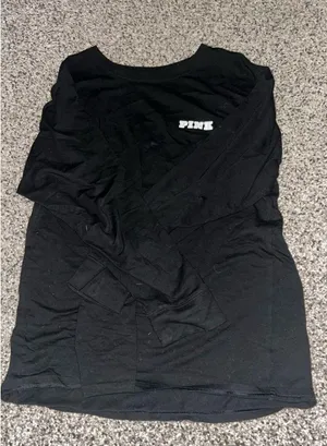 PINK long sleeve T-Shirt Black XS thumbnail 2