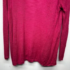 LOFT Silk Ramie Blend Long Sleeve Open Front Women's Pink Cardigan Size Medium thumbnail 10