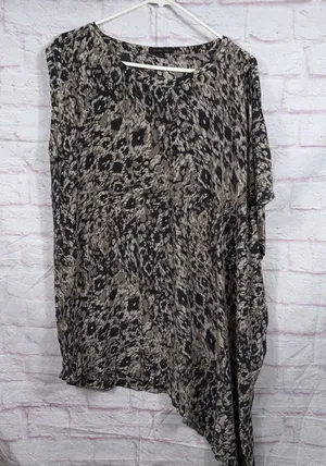Rachel Zoe Women's Size 10 Printed Asymmetrical Blouse thumbnail 1