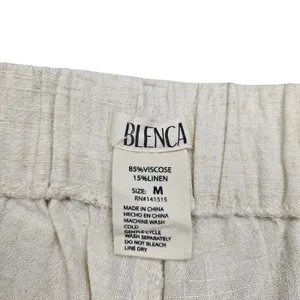 Blenca Viscose Linen Blend Wide Leg Pants Womens Medium Beige thumbnail 7