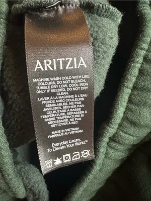 Aritzia Cozy Sweatfleece Mega fit Cargo wide leg Sweatpants dark green size M thumbnail 4