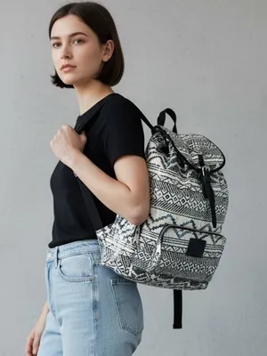Victoria's Secret PINK Bling Sequin Aztec Backpack in black and white thumbnail 2