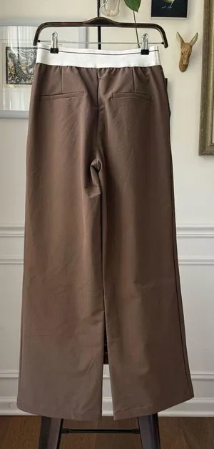 OGL Move Waterproof Lightweight Elastic Waist Pants Brown M thumbnail 2