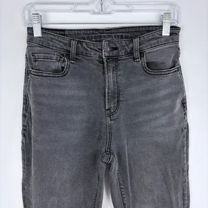 American Eagle‎ Stretch Mom Jeans Black Grunge Casual Classic Denim Size 4 thumbnail 3