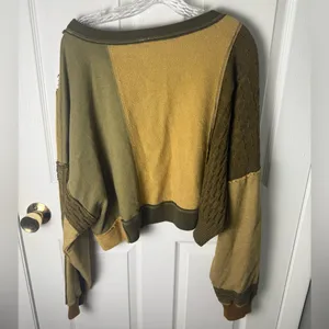 Free People Stateside Vintage Oversized Pullover in Vermont Green M thumbnail 5