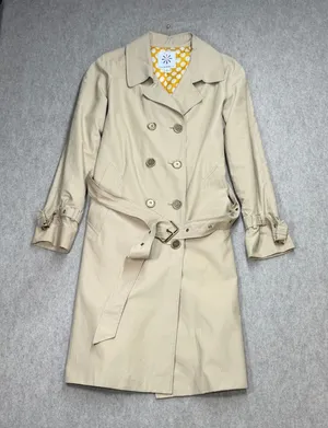 Isaac Mizrahi Trench Coat Womens S Beige Classic Preppy Dark Academia Business thumbnail 1