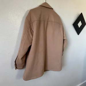 Abercrombie & Fitch Womens XS Oversized Shacket Light Beige Utility Jacket thumbnail 9