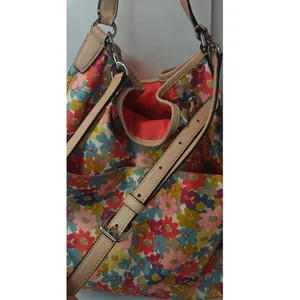 Vintage Tan Floral Coach Tote thumbnail 4