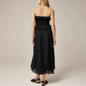 J.Crew Dress Black Midi thumbnail 2