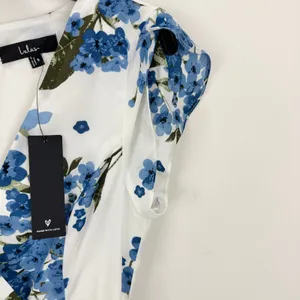 Lulus French Countryside White Floral Print High Low Dress Cocktail Small NWT thumbnail 7