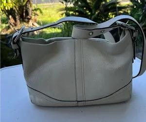 Vintage Coach F10942 Soho Collection Pebbled Leather Baguette Shoulder Bag thumbnail 1