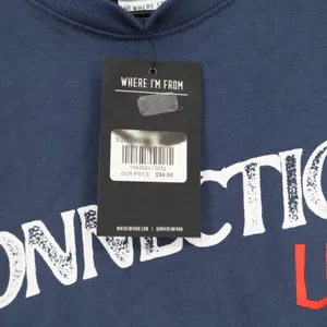 Where I\'m From Connecticut USA Cropped Graphic T-Shirt Navy Blue XS thumbnail 4