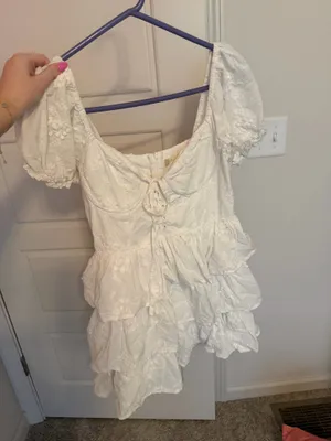 Altar'd State Dress Mini White thumbnail 3