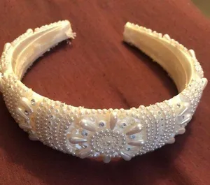 BRIDAL Beaded Wedding or Prom Hair Head Band thumbnail 1