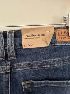 NWT LL Bean beanflex straight leg midrise jeans 10p thumbnail 6