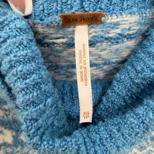 Free people blue bunny sweater xs thumbnail 4