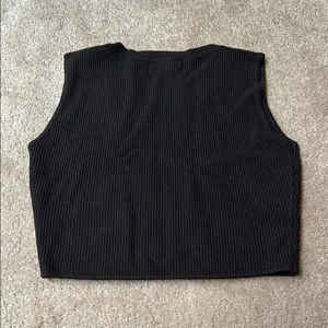 Black ribbed tank top Size XL thumbnail 2