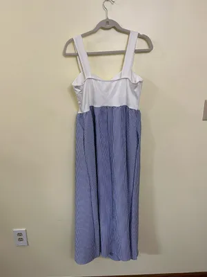 NEW Altar’d State Blue and White Striped Maxi Dress Size 3XL NWT thumbnail 4