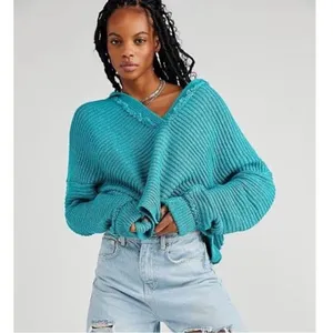Free People Marlie Ribbed Pullover Sweater‎ in Mar Chiquita xs thumbnail 11