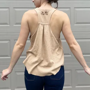 Free People We the Free Relaxed Fit Oversized Waffle Knit Razorback Tank Top S thumbnail 5