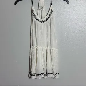 Urban Outfitters Women Ivory Embroidered Dream Catcher‎ Tiered Tank Top size S thumbnail 3