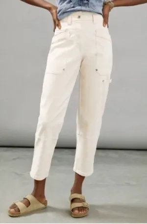Mauve Anthropologie Ivory Utility Cargo Turner Pants thumbnail 1