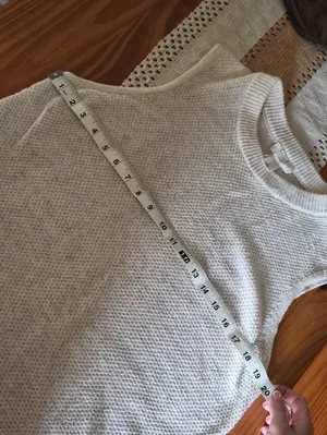 LOFT Cream Textured Sleeveless Knit Tank Large thumbnail 4