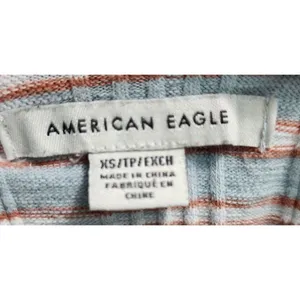 American‎ Eagle Plaid Crop Tank Top Ribbed Cotton Stretch Summer XS thumbnail 3